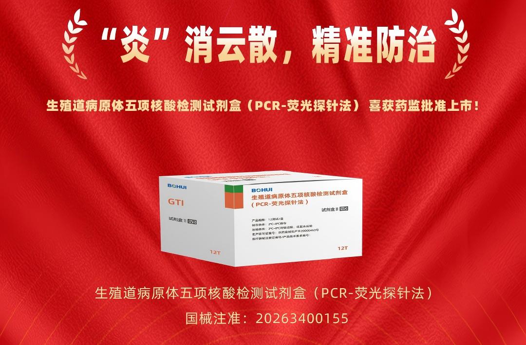 精準(zhǔn)防治再添利器！博暉創(chuàng)新生殖道病原體五項(xiàng)核酸檢測試劑盒獲批上市！